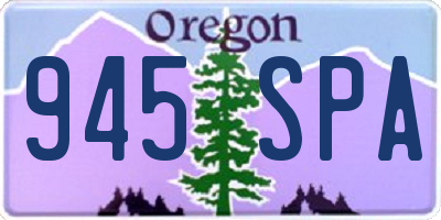OR license plate 945SPA