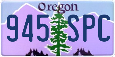 OR license plate 945SPC