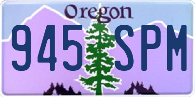 OR license plate 945SPM