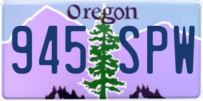 OR license plate 945SPW