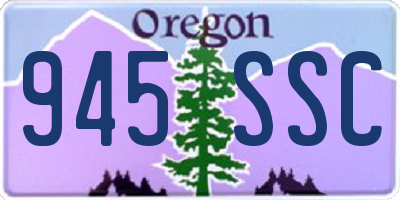 OR license plate 945SSC
