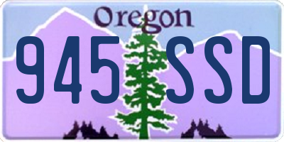 OR license plate 945SSD