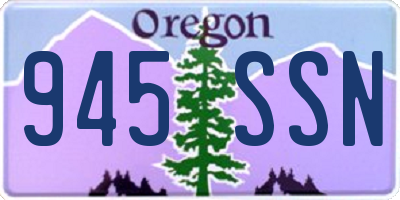 OR license plate 945SSN