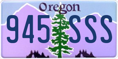 OR license plate 945SSS