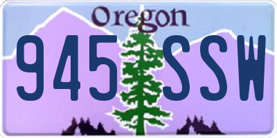 OR license plate 945SSW