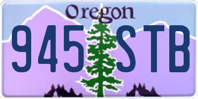 OR license plate 945STB