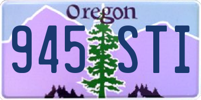 OR license plate 945STI
