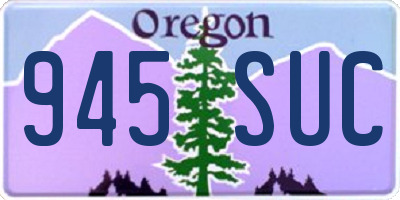 OR license plate 945SUC