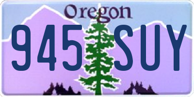 OR license plate 945SUY