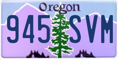 OR license plate 945SVM