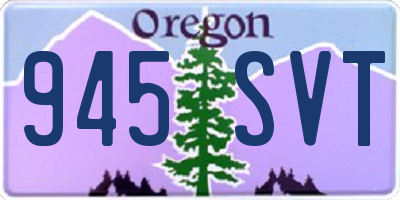 OR license plate 945SVT