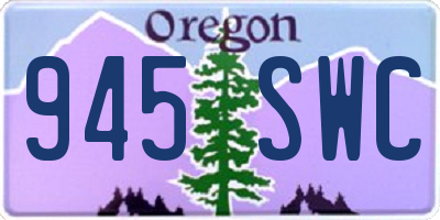 OR license plate 945SWC