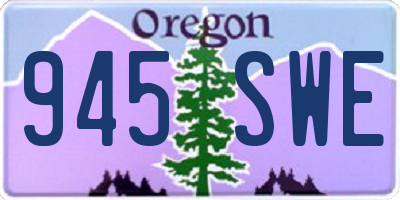 OR license plate 945SWE