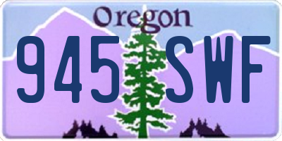 OR license plate 945SWF