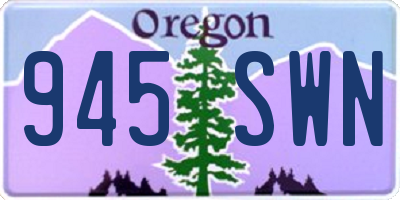 OR license plate 945SWN