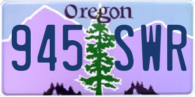 OR license plate 945SWR