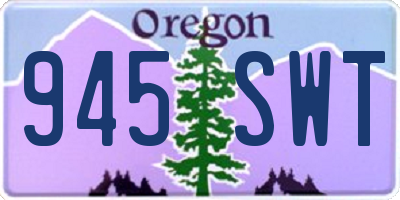 OR license plate 945SWT
