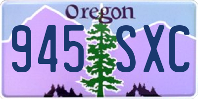 OR license plate 945SXC