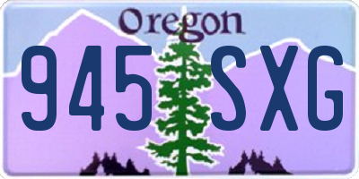 OR license plate 945SXG