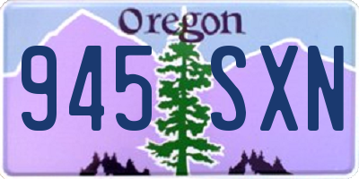 OR license plate 945SXN