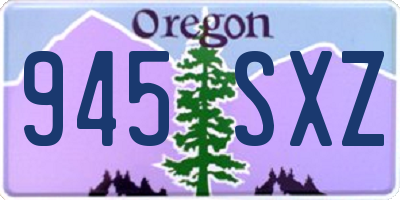 OR license plate 945SXZ