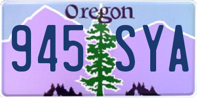 OR license plate 945SYA
