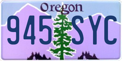 OR license plate 945SYC