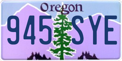 OR license plate 945SYE