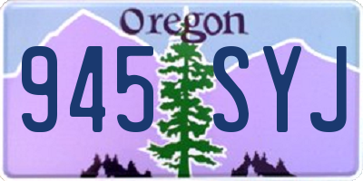 OR license plate 945SYJ