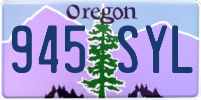 OR license plate 945SYL