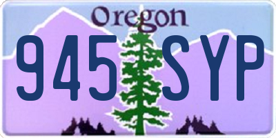 OR license plate 945SYP