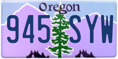 OR license plate 945SYW