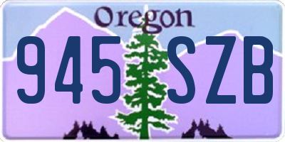 OR license plate 945SZB