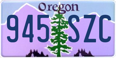OR license plate 945SZC