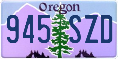 OR license plate 945SZD