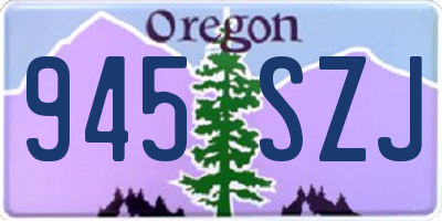 OR license plate 945SZJ