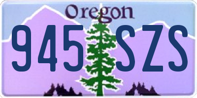 OR license plate 945SZS