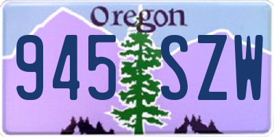 OR license plate 945SZW