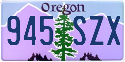 OR license plate 945SZX