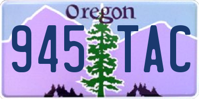 OR license plate 945TAC