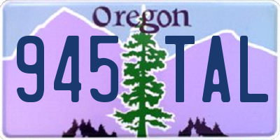 OR license plate 945TAL