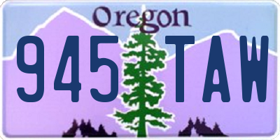 OR license plate 945TAW