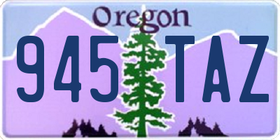 OR license plate 945TAZ