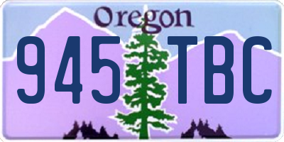 OR license plate 945TBC