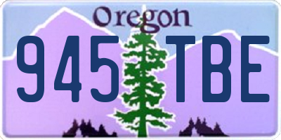 OR license plate 945TBE
