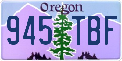 OR license plate 945TBF