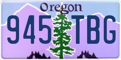 OR license plate 945TBG