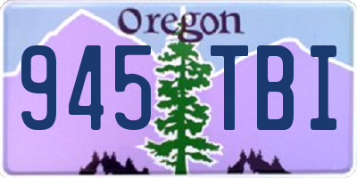 OR license plate 945TBI