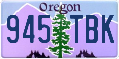 OR license plate 945TBK