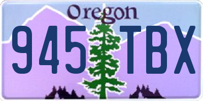 OR license plate 945TBX